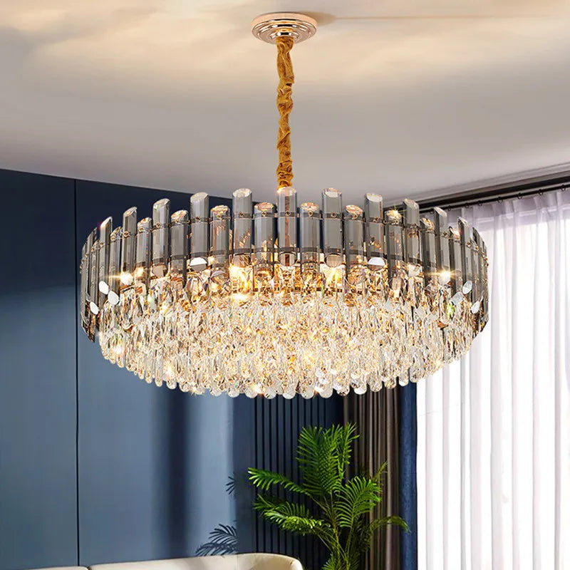 Afralia™ Modern Crystal Chandelier for Living Room Dining Hall Home Decor