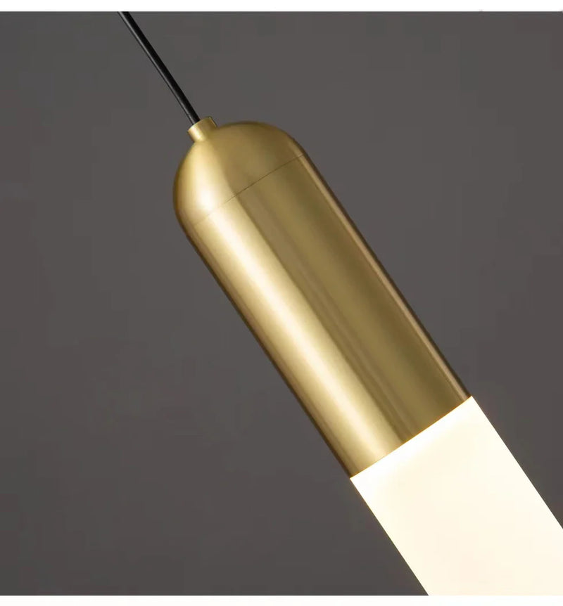 Afralia™ Gold LED Pendant Lamp for Bedroom & Kitchen Lighting - Long Cable Suspended Fixture