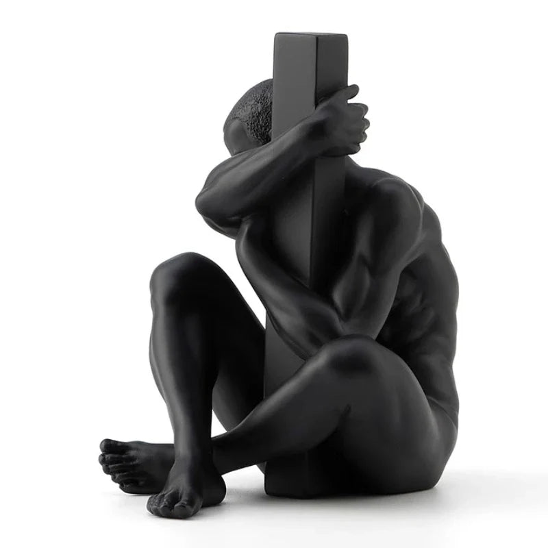 Afralia™ Resin Nude Artistic Statue Abstract Home Decor Figurine