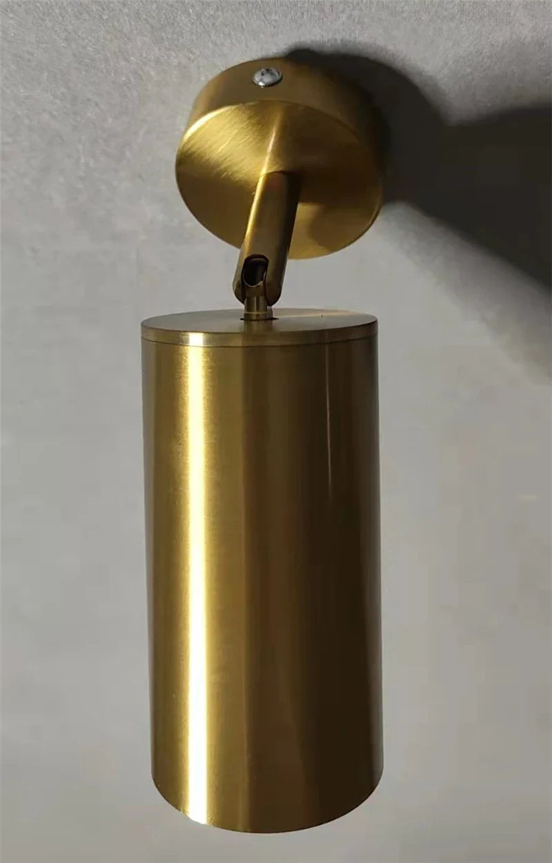 Afralia™ Copper LED Ceiling Track Downlight 5W E27 Bulb Rotatable Wall Spot Light