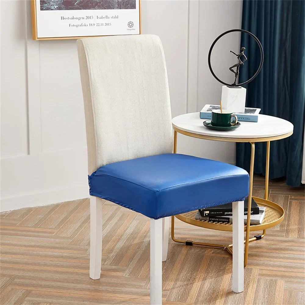 Afralia™ PU Leather Elastic Chair Cover Slipcovers Waterproof Removable Upholstered Covers