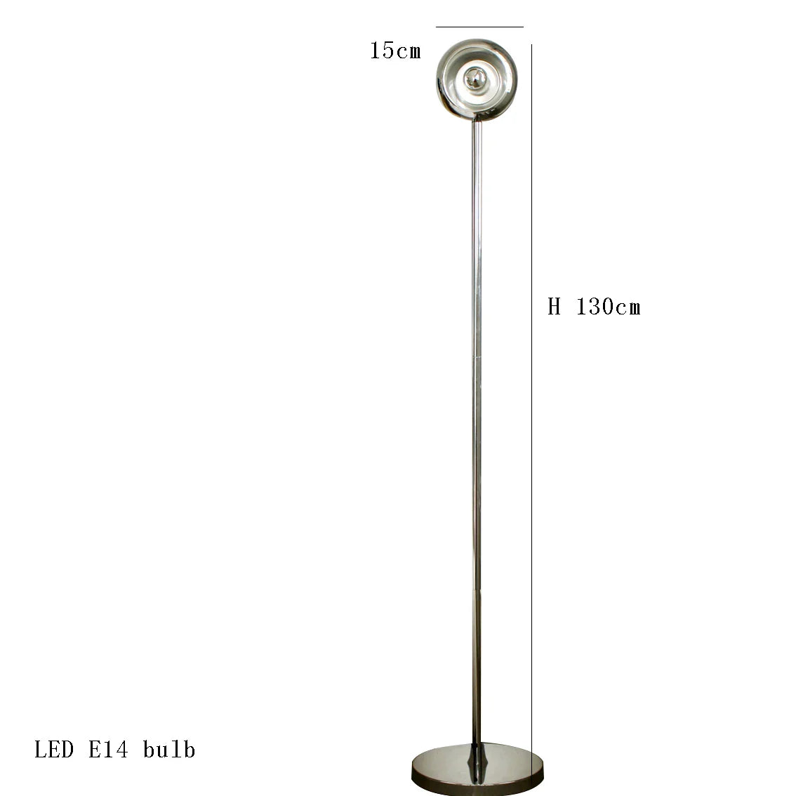 Afralia™ Minimalist Chrome LED Floor Lamp Metal Art Decoration