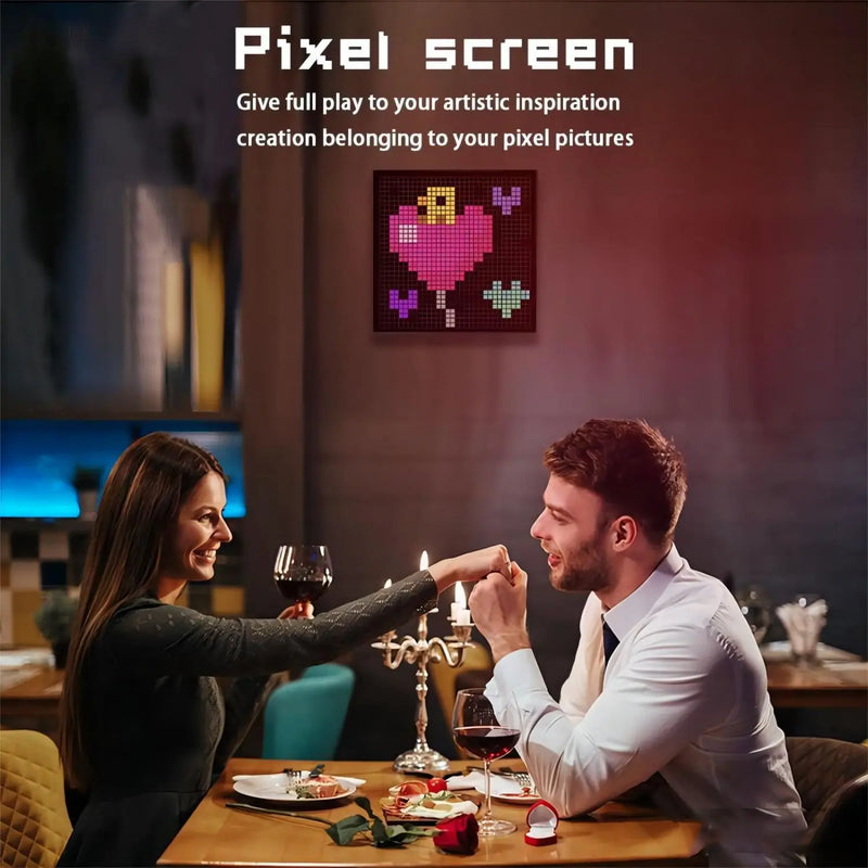 Afralia™ Smart LED Matrix Pixel Display: Bluetooth Controlled RGB Art for Gaming Room