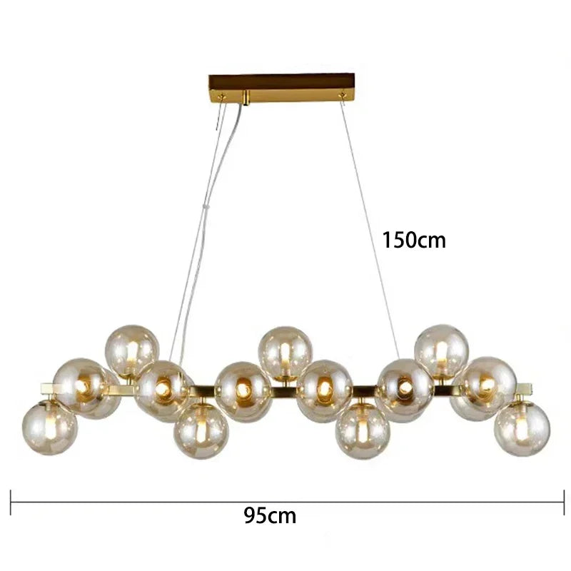 Afralia™ Glass Ball LED Pendant Lights for Home Decor and Luminaires