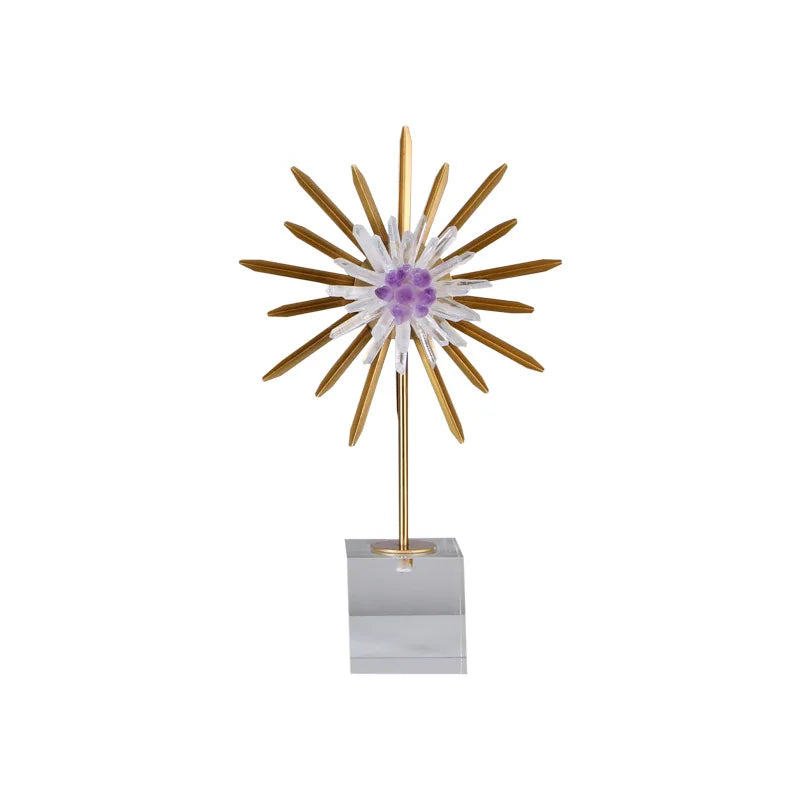 Afralia™ Nordic Sunflower Crystal Living Room Decor for a Luxe Villa Hotel Ambiance
