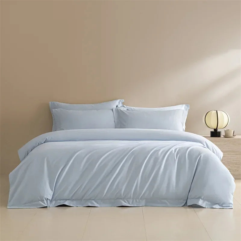 Afralia™ Solid Color 100% Cotton Bedding Set for Queen/King Size Beds