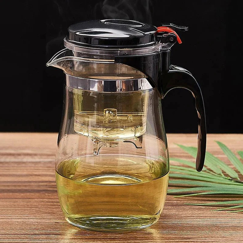 Afralia™ Glass Tea Set with Infuser, Pu Erh Kettle, Gaiwan Pots - 900ml