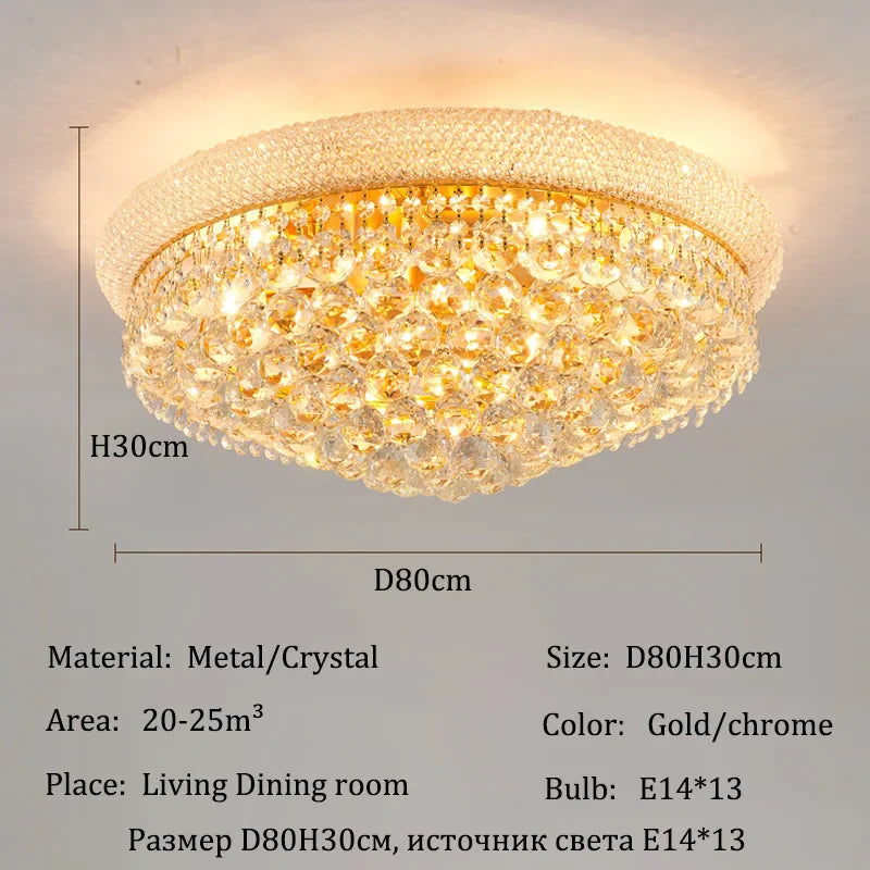 Afralia™ Crystal LED Ceiling Chandelier for Modern Living Room & Dining Room Lighting