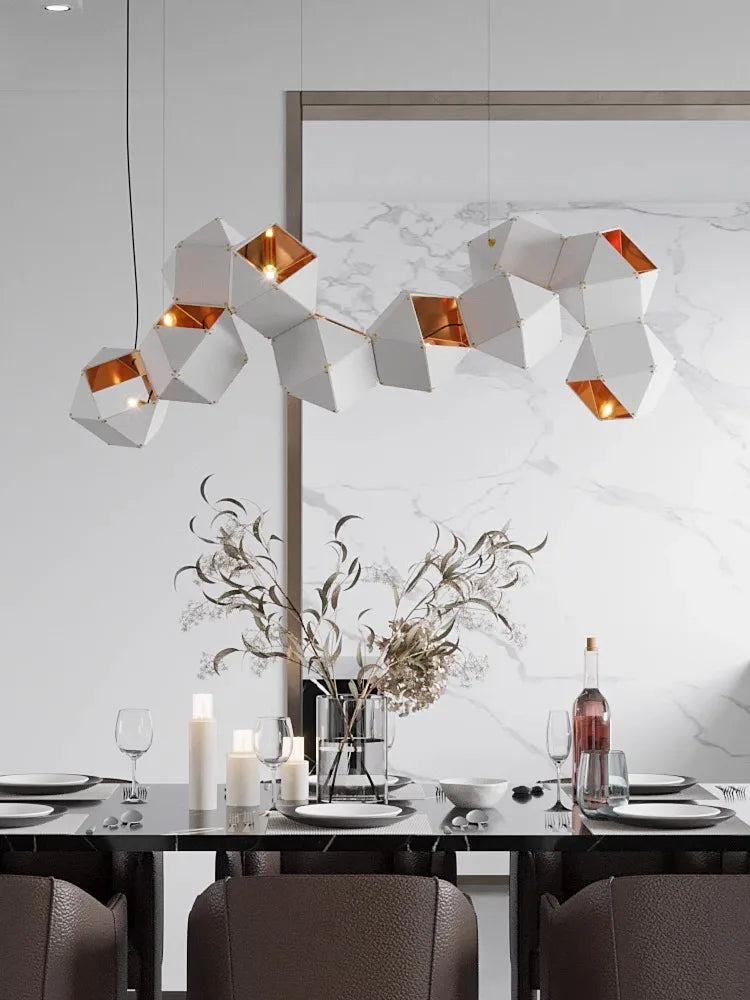 Afralia™ Stainless Steel Designer Ceiling Chandelier - Home Decor, Dining, Bar, Cafe Lighting