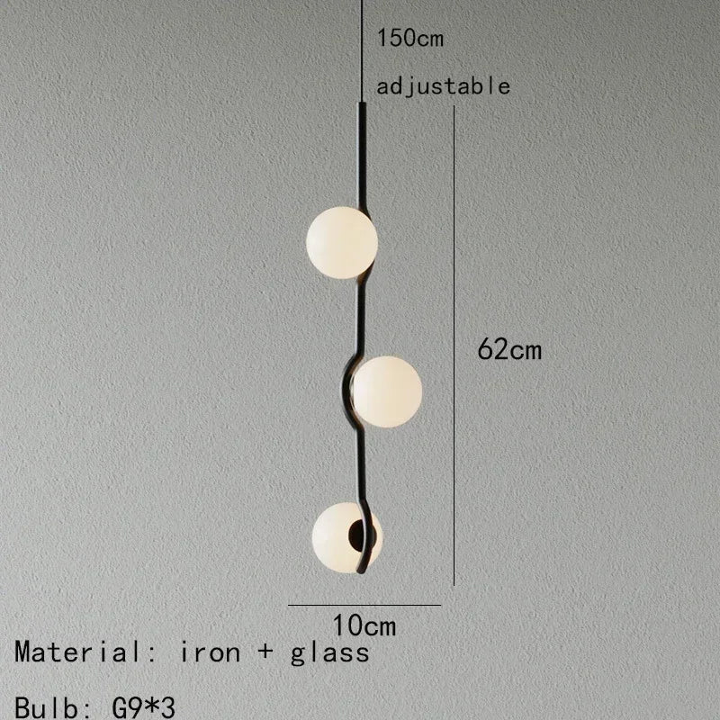 Afralia™ Modern Glass Pendant Light with G9 Bulb