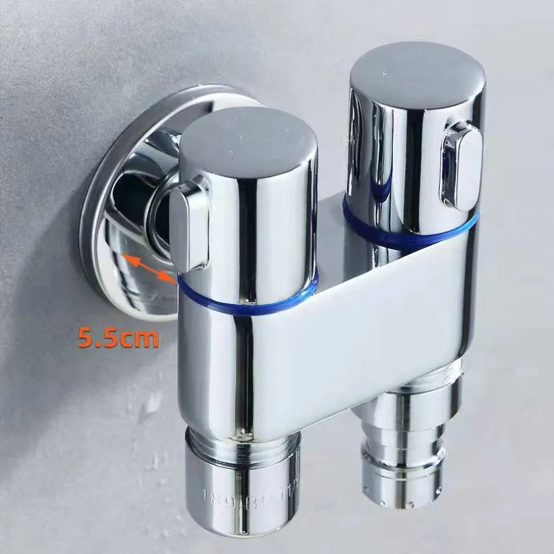Afralia™ Brass Wall Mounted Bidet Faucet Set with Double Use, Limited Space Angle Valve