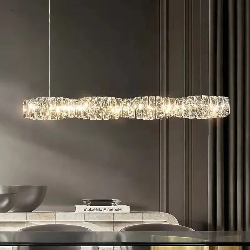 Afralia™ Crystal LED Pendant Lights | Dimmable Ring Hanging Lamp | Modern Luxury Decor Fixtures