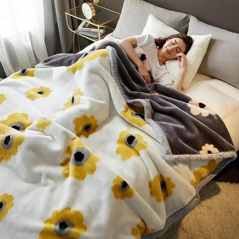 Luxury Raschel Blanket for Winter by Afralia™: Super Soft, Warm, Antistatic Skin-Friendly Weighted Duvet