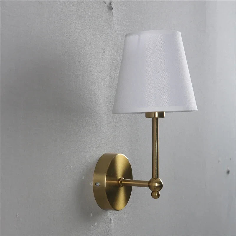 Afralia™ Black & Gold LED Retro Wall Lamp Luxury Sconce Lighting for Bedroom