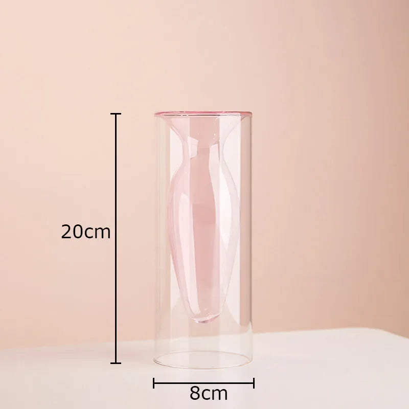 Afralia™ Multicolour Glass Vase: Hydroponics Flower Pot, Desk Decoration, Floral Arrangement