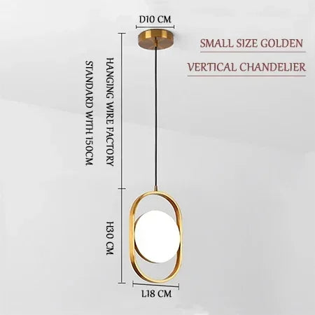 Afralia™ Modern Black LED Bedroom Hanging Lamp, Up Down Eye Glod Light