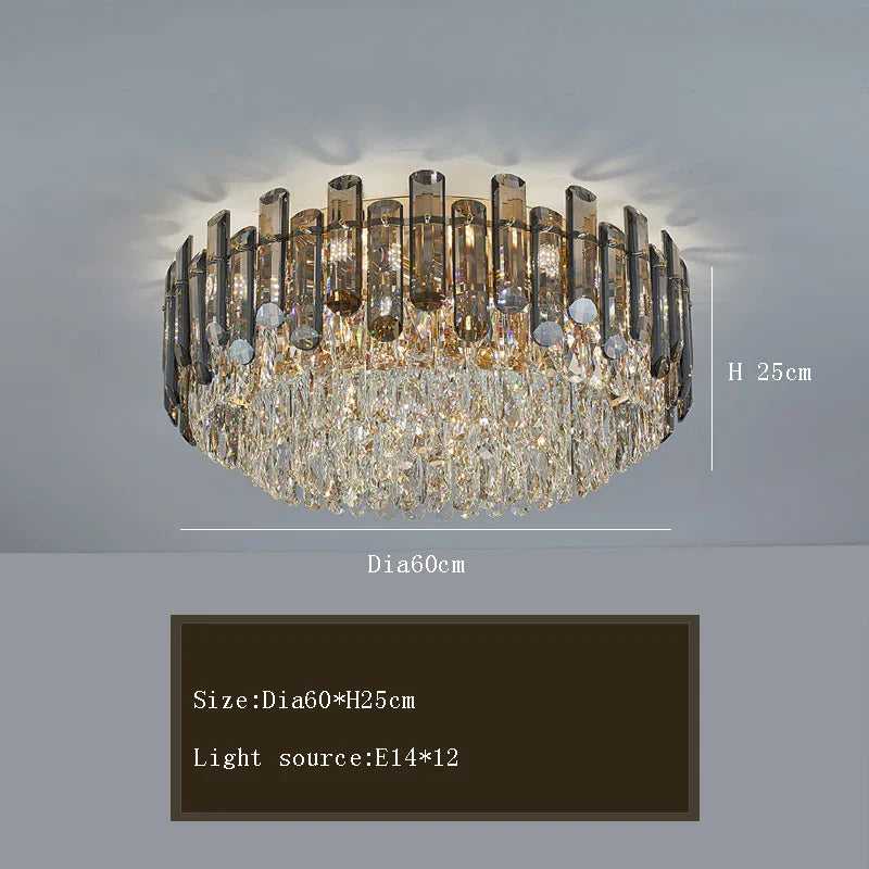 Afralia™ Nordic Luxury Round Vintage Ceiling Light for Living Room
