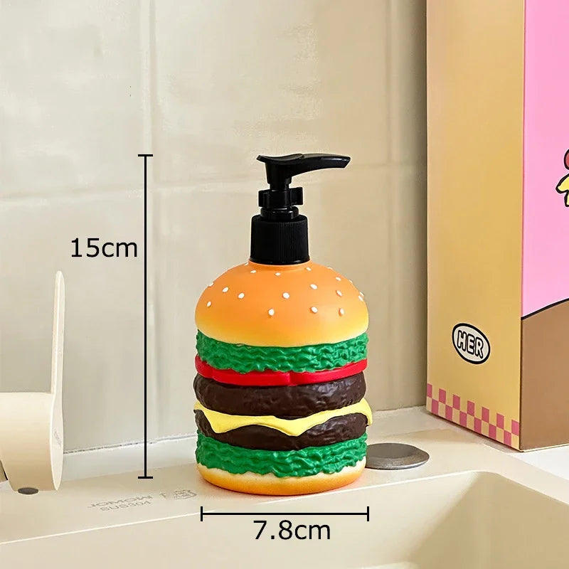 Afralia™ Multi Layered Burger Soap Dispenser Bathroom Lotion Pump Bottle