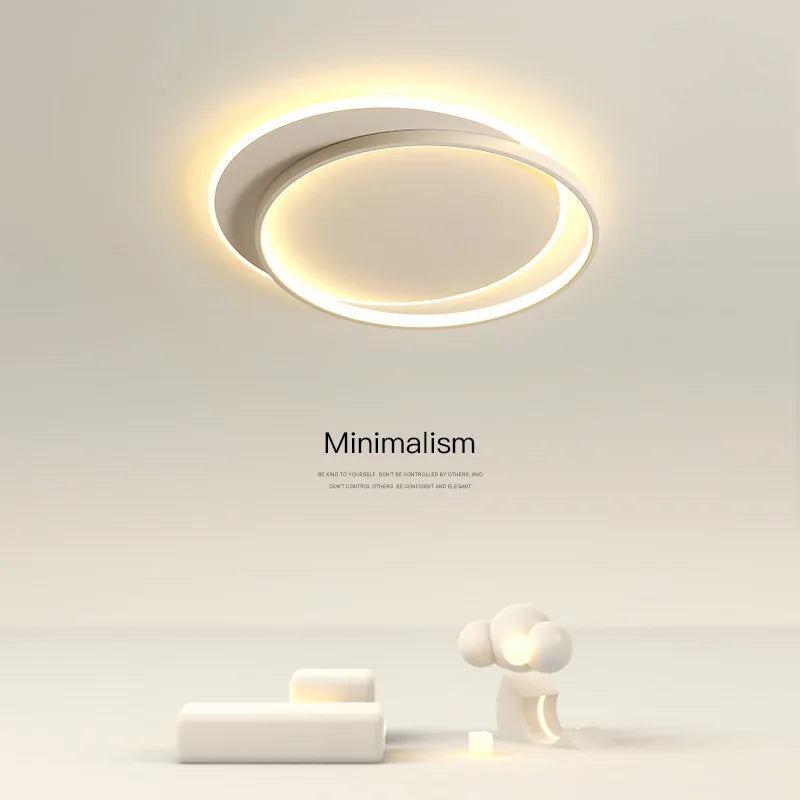 Afralia™ Modern Round LED Ceiling Lamp for Bedroom, Living Room, Study - Dimmable Circle Light Fixtures