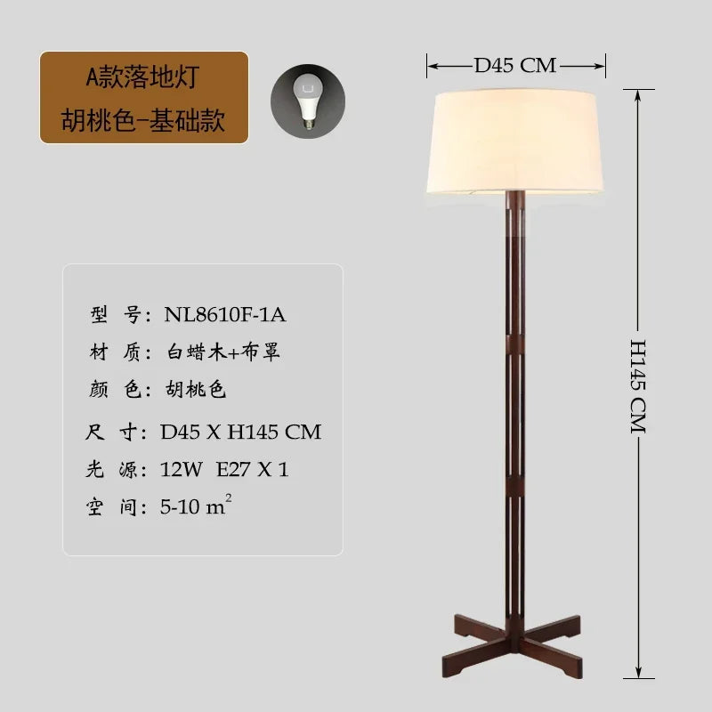 Afralia™ Zen Wood Floor Lamp LED E27 for Living Room Bedroom Sofas Zen Art Decor