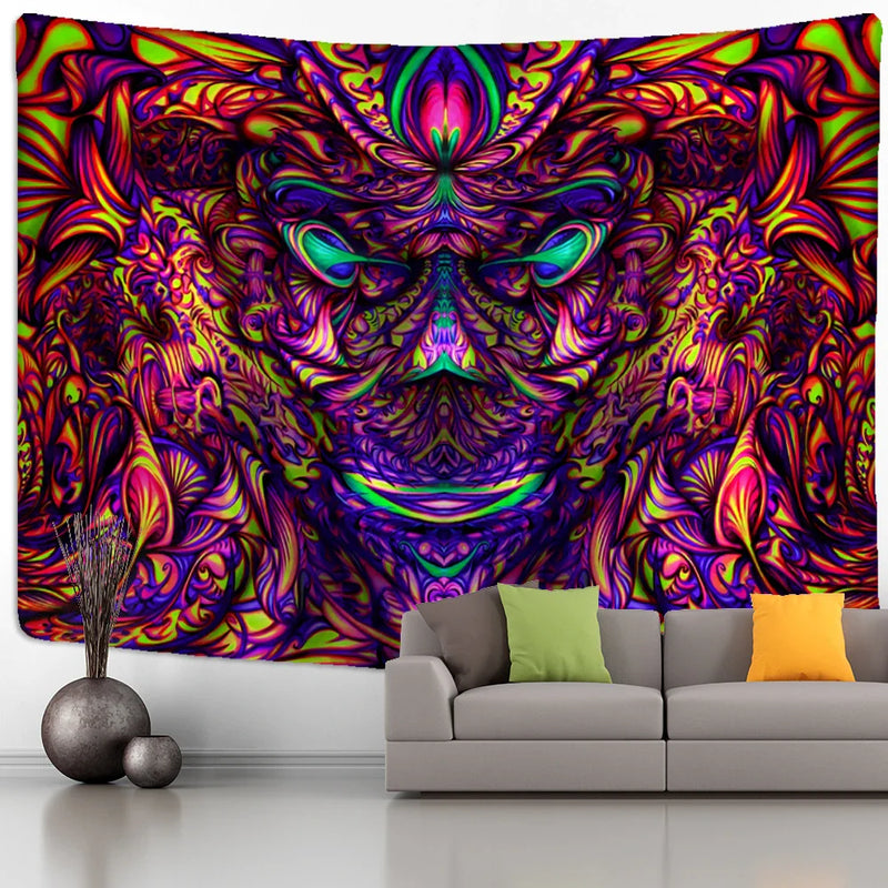 Afralia™ Maple Leaf Psychedelic Tapestry Wall Hanging: Colorful Boho Decor