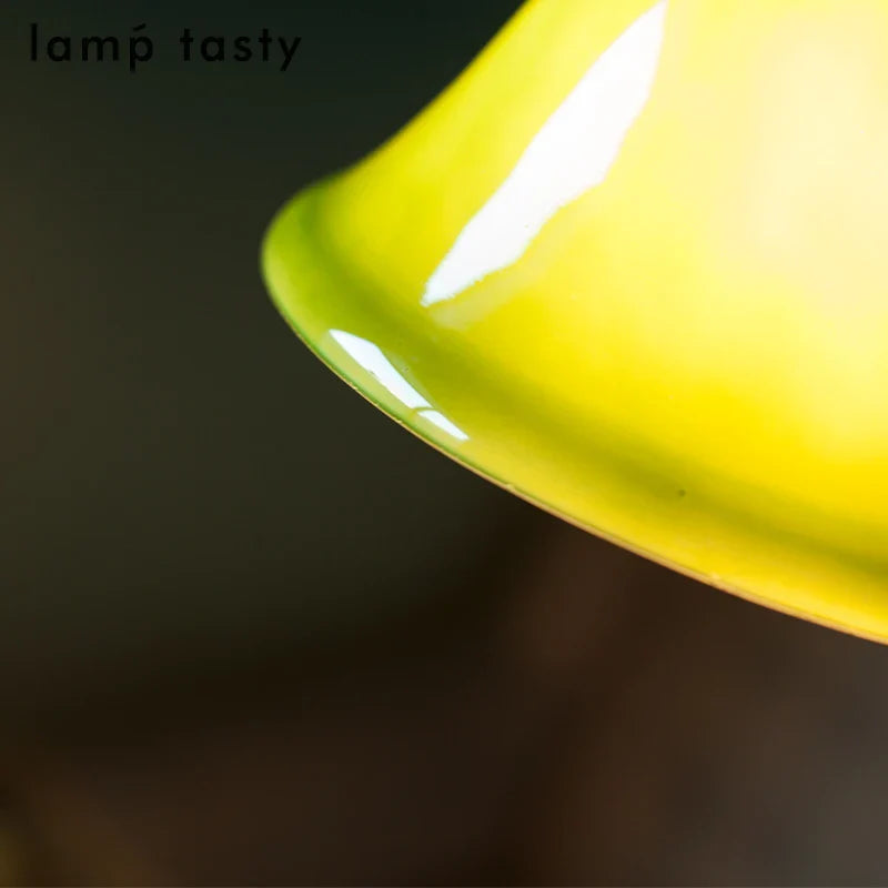 Afralia™ Green Glass LED Pendant Lights: Vintage Japanese-America Style Hanging Lamp