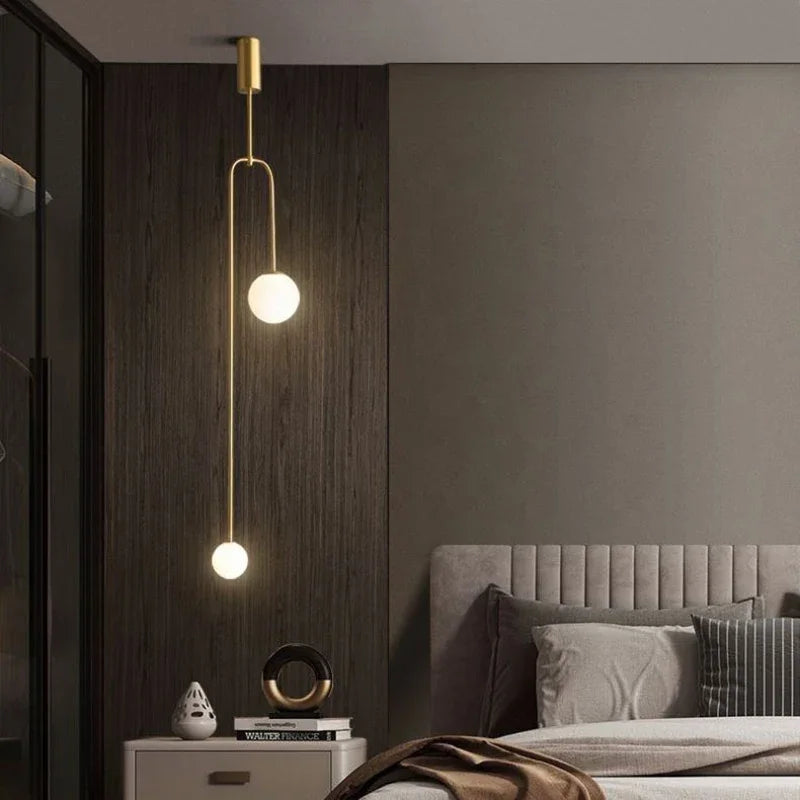 Afralia™ Bronze Glass Ball Chandelier: Luxury Pendant Lights for Living Room, Bedroom, Hotel & Bar