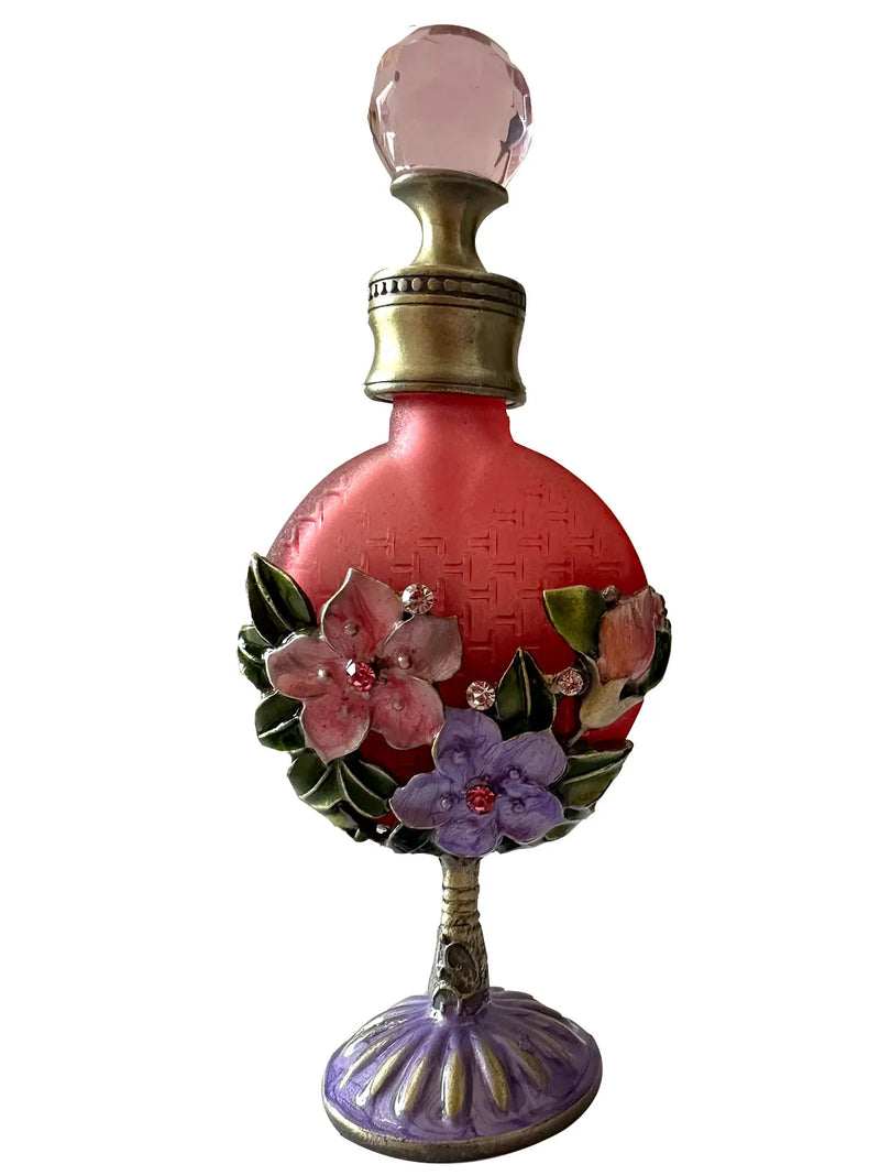 Afralia™ Lily Enamel Glass Perfume Bottle, Essential Oil Split Creative Wedding Gift