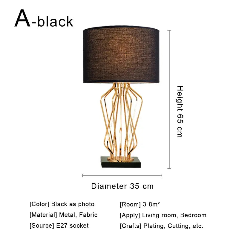 Afralia™ Nordic Fabric Table Lamp - Modern Home Desk Light Fixture
