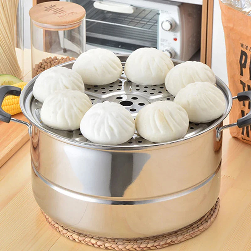 Afralia™ Stainless Steel Steamer Rack for Steaming Buns, Corn, Eggs - Durable Kitchen Gadgets