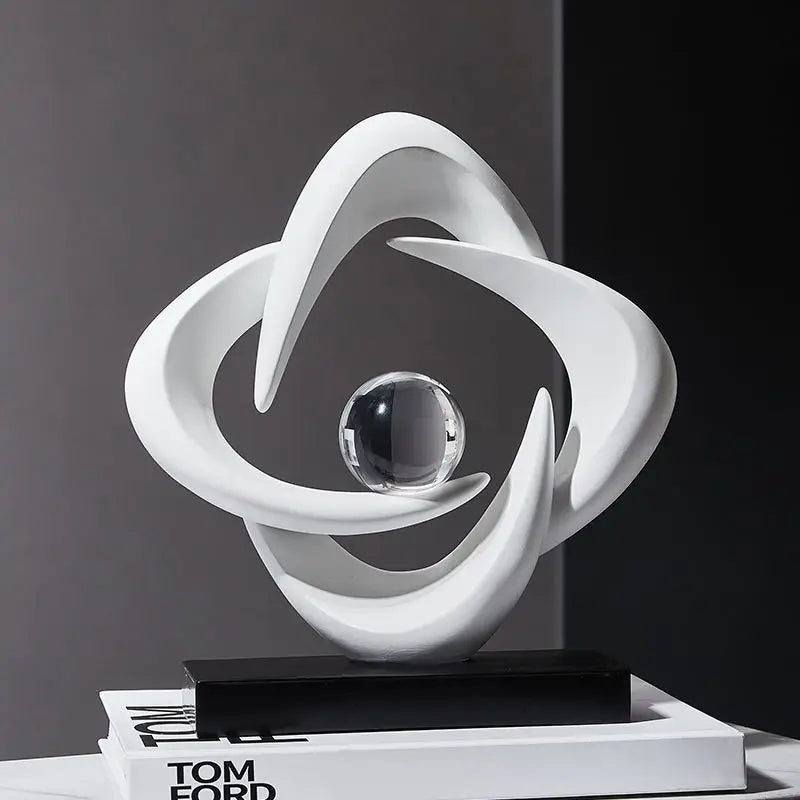 Afralia™ Abstract Resin Sculpture Figurine for Home Decor & Table Centerpiece