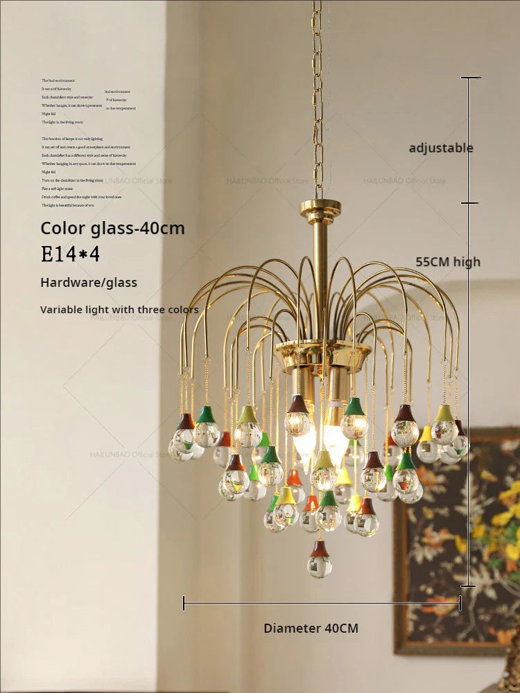 Afralia™ Vintage Crystal Glass Chandelier for Living Room, Dining Room, and Bedroom