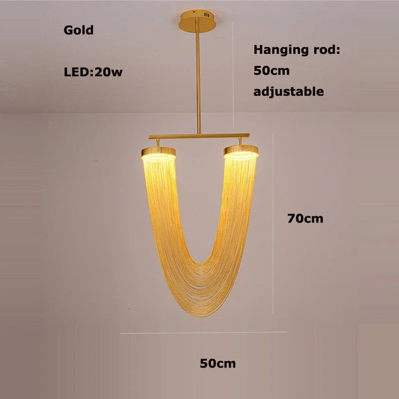 Afralia™ LED Aluminum Ceiling Chandelier Lighting Hanging Lamps for Foyer