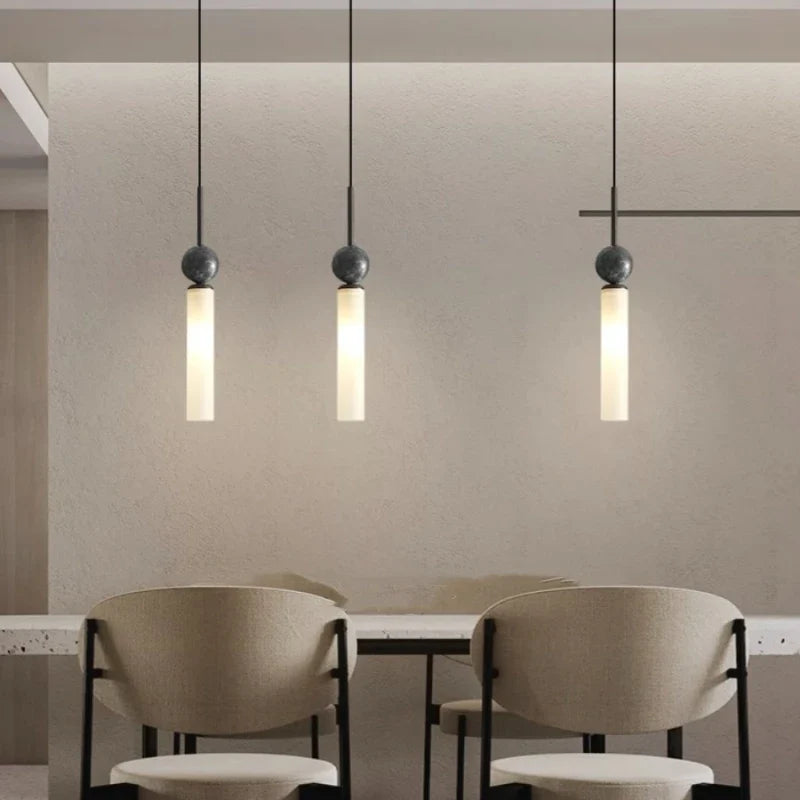 Afralia™ Marble Pendant Lights: Copper Finish, G9 Bulb, Adjustable Cord for Dining Room, Kitchen