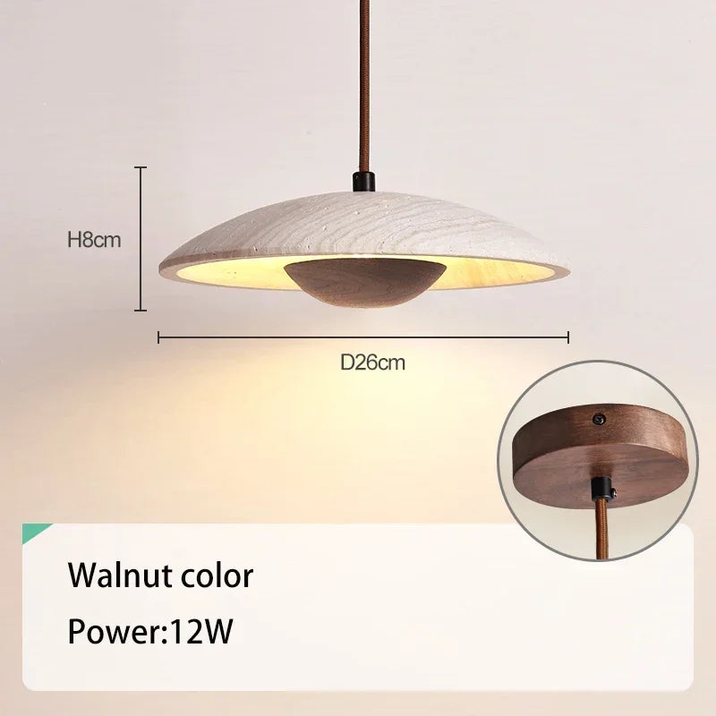 Afralia™ Yellow Travertine Bedside Chandelier - Retro Nordic Style LED Pendant Lights