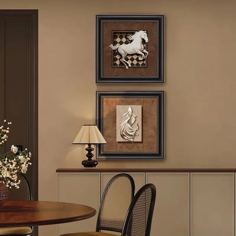 Afralia™ Animal Wall Decor Frame Set Art Painting Poster Room Aesthetic Decoration