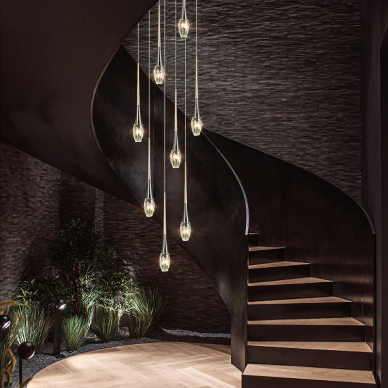 Afralia™ Modern Crystal Chandelier for Sales Department, Living Room, Bar & Restaurant