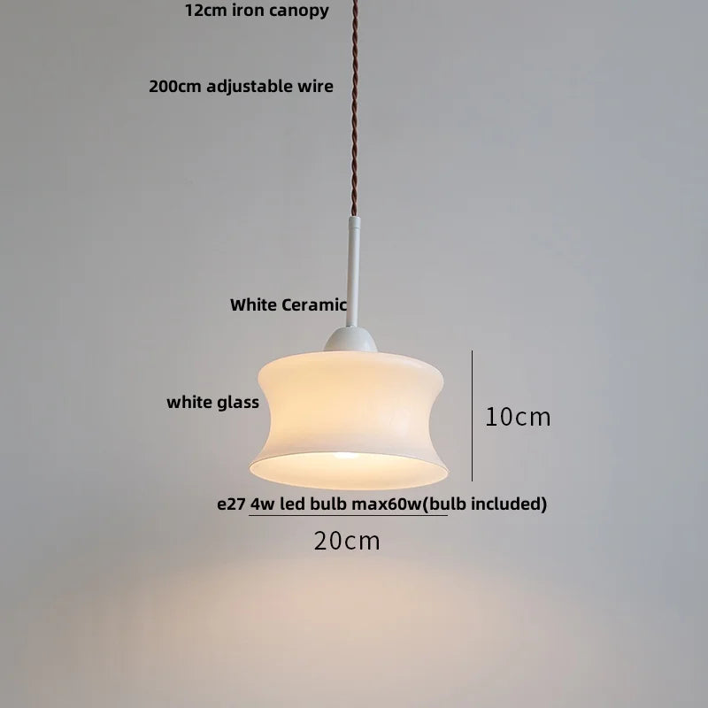 Afralia™ Glass LED Pendant Lamp | Adjustable Nordic Hanging Light