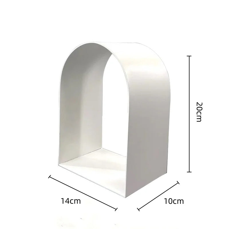 Afralia™ Golden Arches Metal Sculpture Room Decoration Geometric Handicraft Figurine