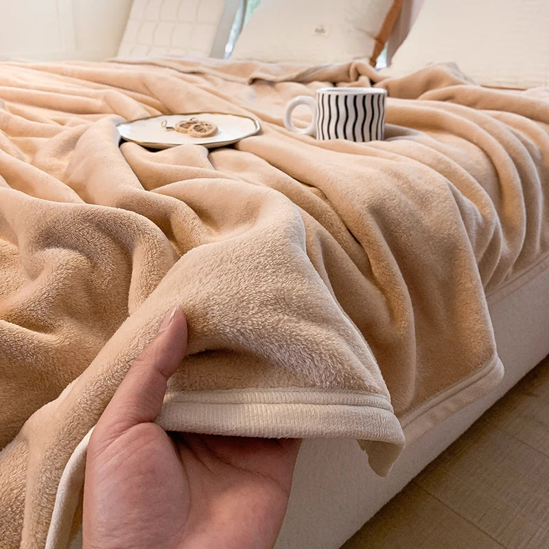 Afralia™ Coral Velvet Summer Blanket: Extra Soft, Skin-friendly, Machine Washable