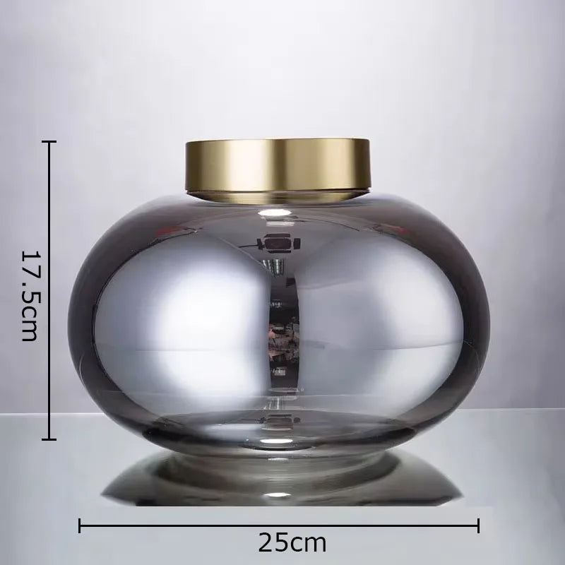 Afralia™ Glass Vase Desk Decoration Modern Floral Vases Room Decor Astral Bouquet