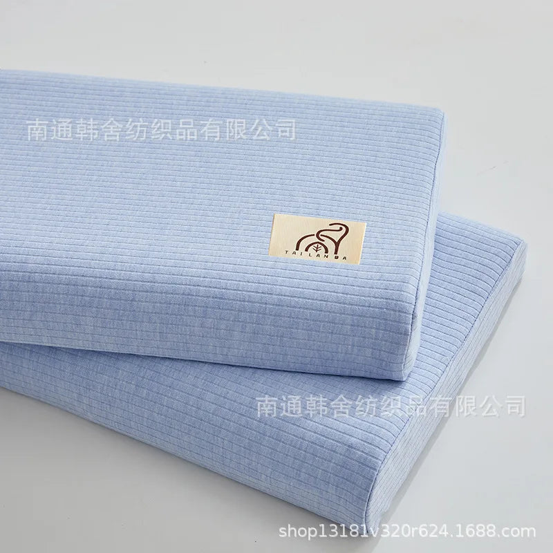 Afralia™ Solid Color Latex Low Pillow for Comfortable Adult Sleep and Neck Support