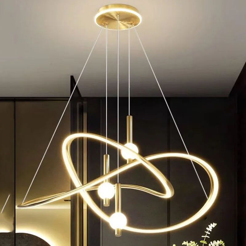 Afralia™ Modern Pendant Light Chandelier for Dining Room Ceiling, LED Indoor Decorative Lighting.