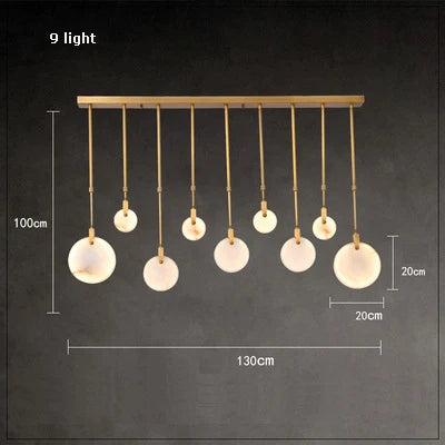 Afralia™ LED Marble Gold Chandelier for Living Room, 2025 Trend Lustre Lighting