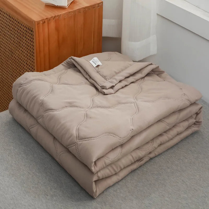 Afralia™ Summer Cool Quilt, Washed Cotton Single Air-Conditioned Blanket