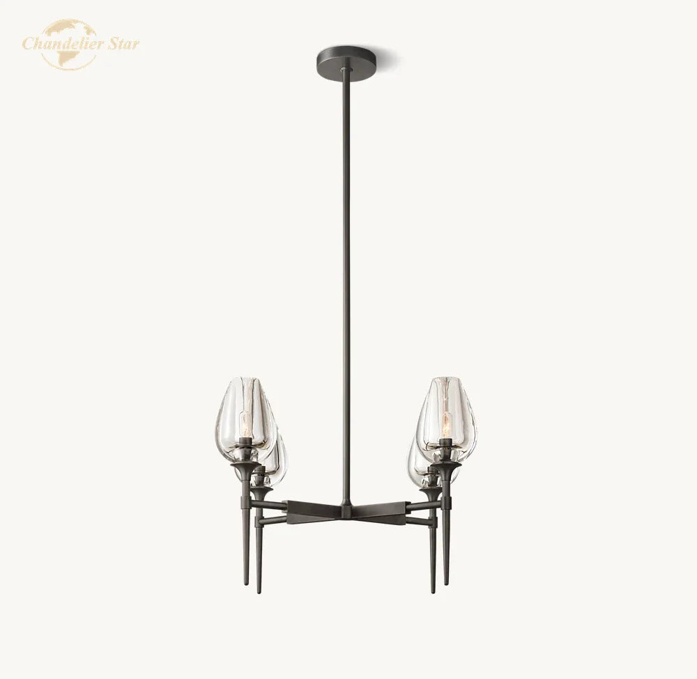 Afralia™ Crystal Tulip Chandelier Pendant Light Living Room Dining Bedroom Luxury Glass Lighting