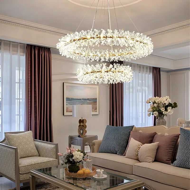 Afralia™ Crystal Flower Chandelier: Nordic Luxury Lighting for Home Decor & Restaurant