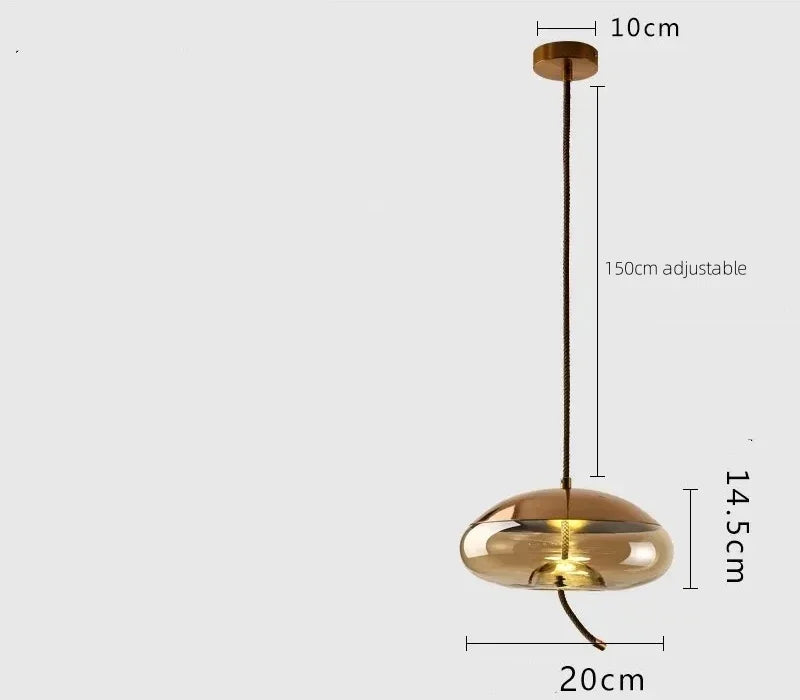 Afralia™ Modern LED Glass Chandelier for Living Room Bedroom Kitchen Pendant Lamp