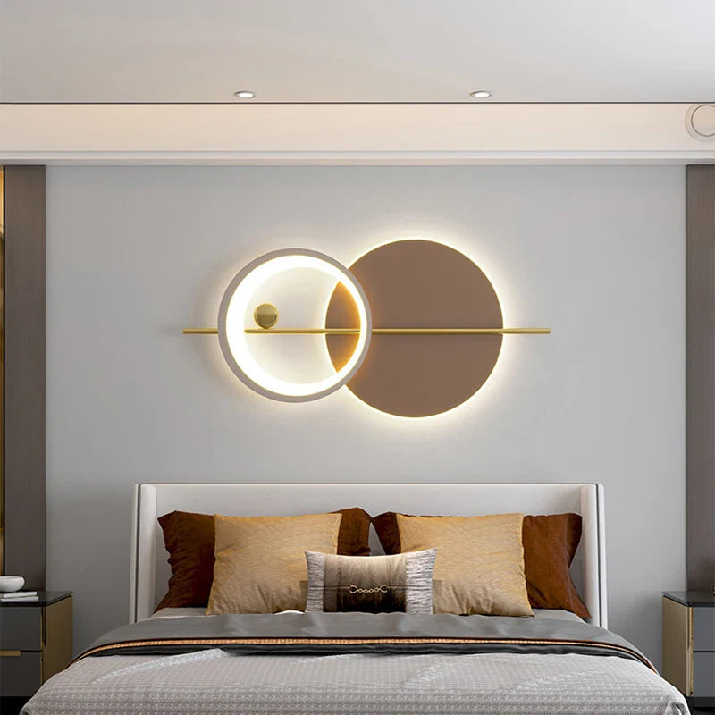 Afralia™ Modern LED Ring Wall Light for Living Room Bedroom Corridor Decor