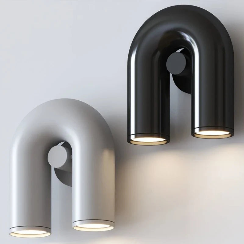Afralia™ Cirkus Tube Wall Lamp: Minimalist U-shaped Wall Sconce for Bedside Reading and Decor.